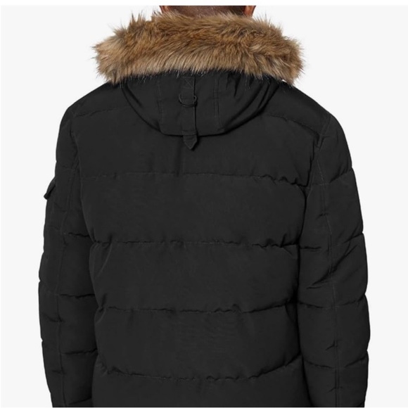 Men's Nautica Black Hooded Puffer Jacket - Picture 2 of 15